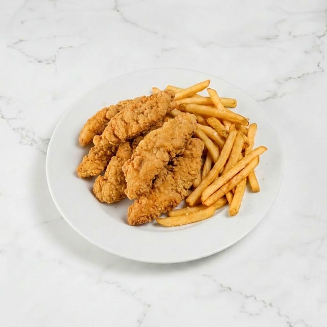 Kids Chicken Tenders & Fries.