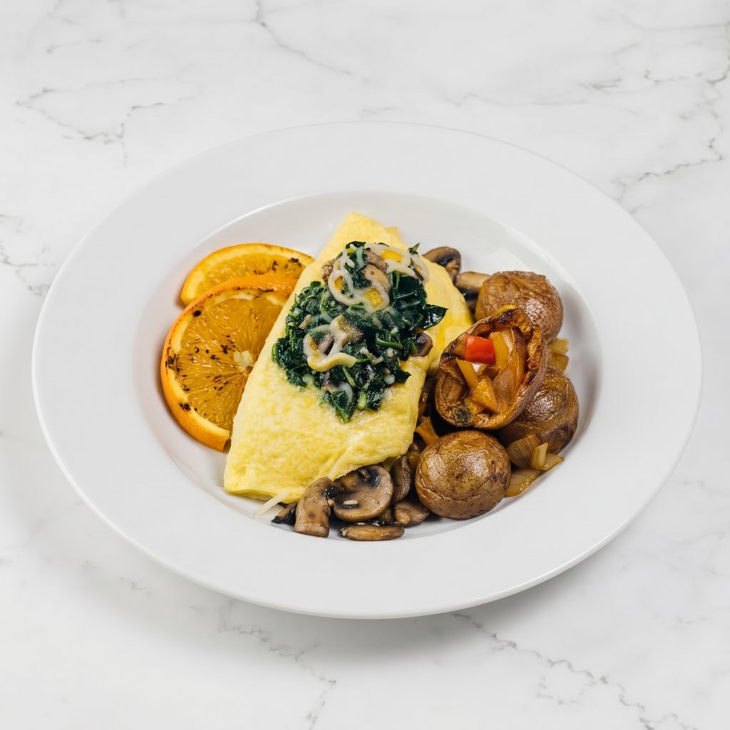 SPINACH & MUSHROOM.