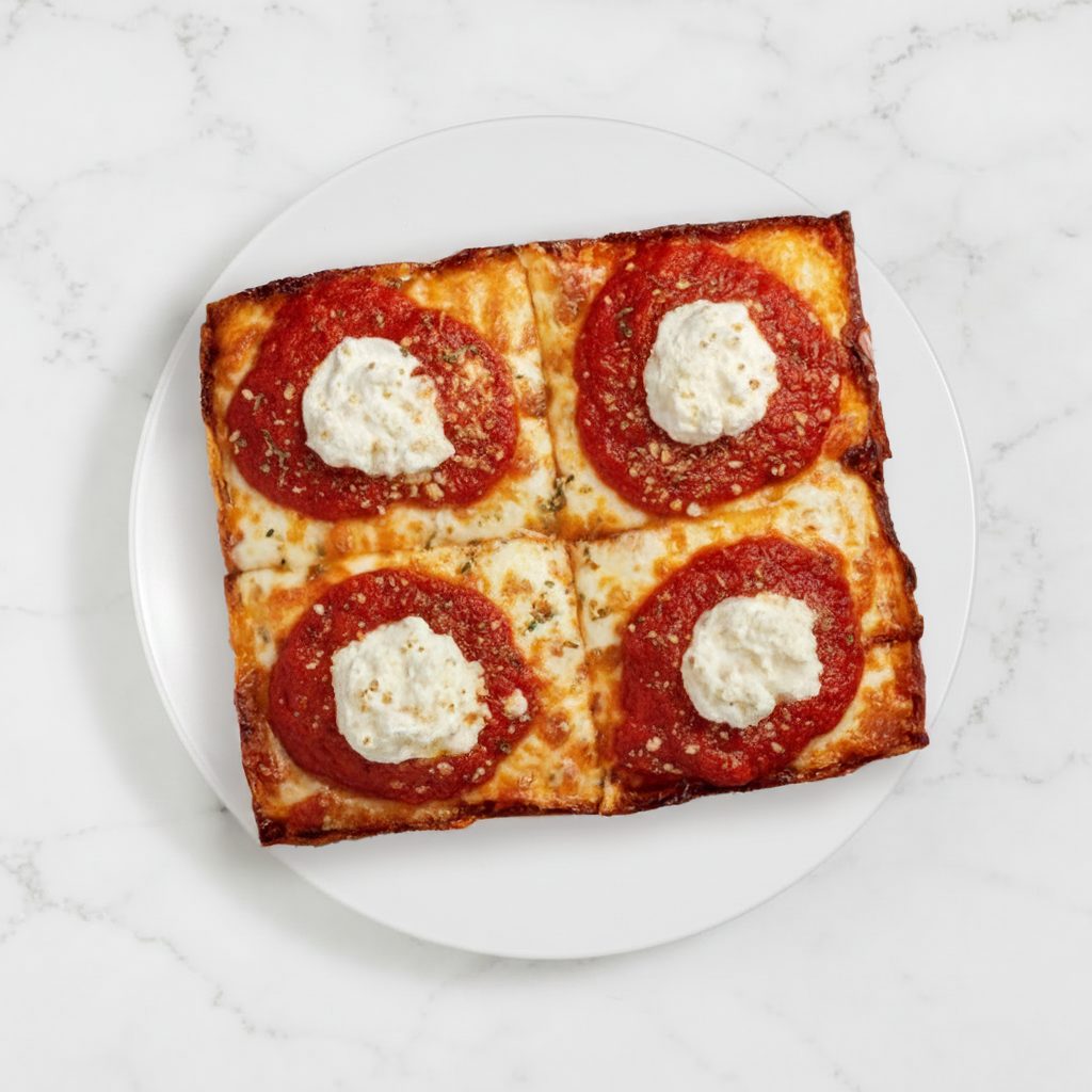 FOUR CHEESE PIZZA.